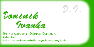 dominik ivanka business card